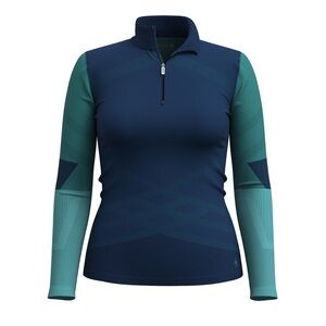 Smartwool Intraknit Thermal Merino Base Layer Colorblock 1/4 Zip